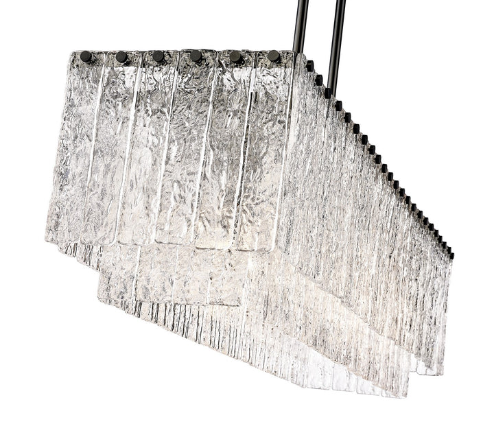 Z-Lite Canada - 1943-42L-MB - Five Light Linear Chandelier - Glacier - Matte Black