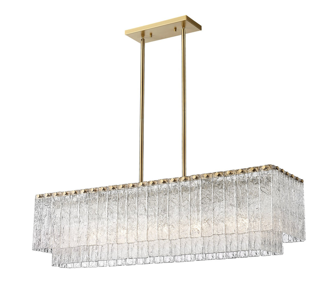 Z-Lite Canada - 1943-42L-MGLD - Five Light Linear Chandelier - Glacier - Modern Gold