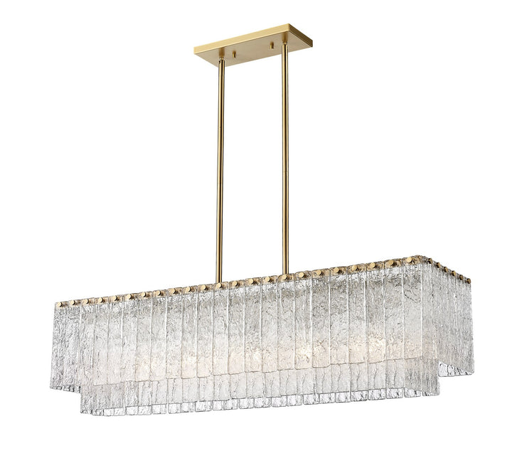 Z-Lite Canada - 1943-42L-MGLD - Five Light Linear Chandelier - Glacier - Modern Gold
