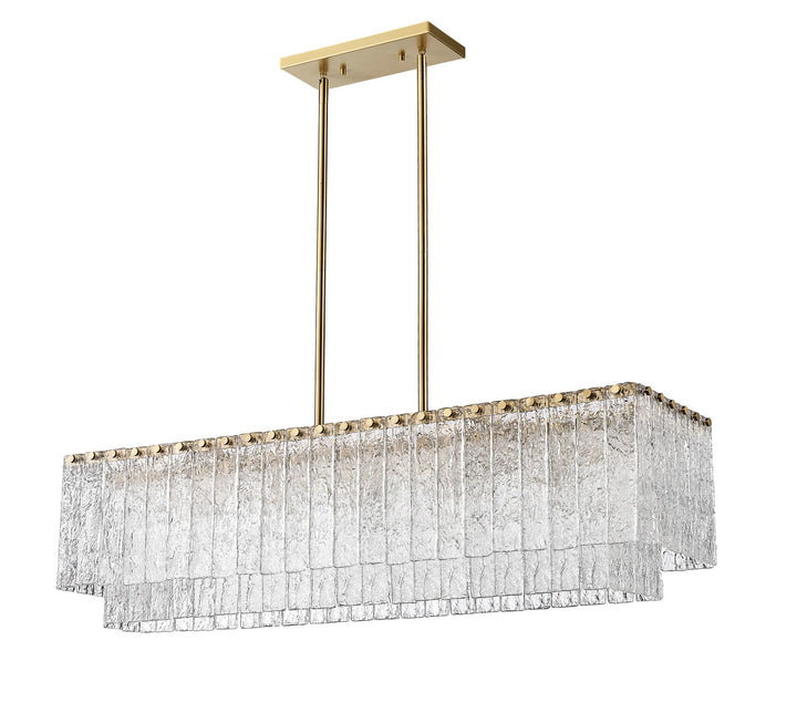 Z-Lite Canada - 1943-42L-MGLD - Five Light Linear Chandelier - Glacier - Modern Gold