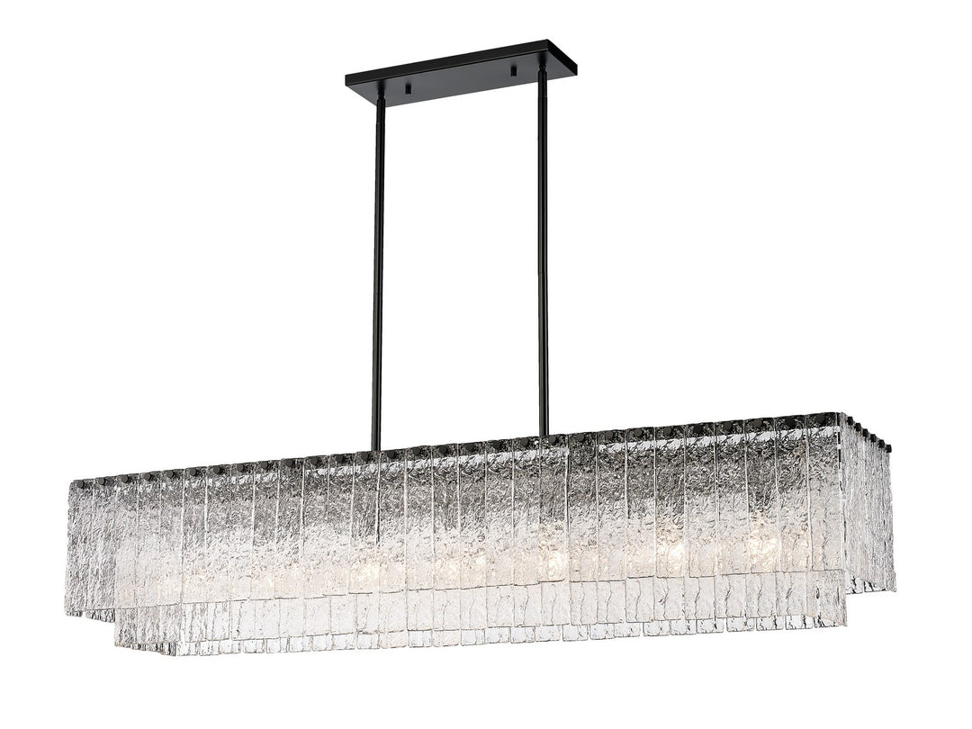 Z-Lite Canada - 1943-53L-MB - Seven Light Linear Chandelier - Glacier - Matte Black