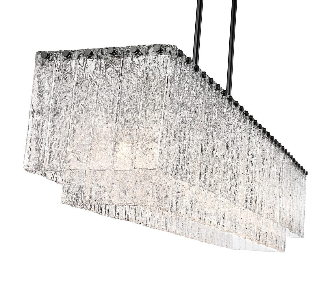 Z-Lite Canada - 1943-53L-MB - Seven Light Linear Chandelier - Glacier - Matte Black