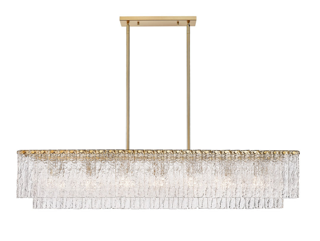 Z-Lite Canada - 1943-53L-MGLD - Seven Light Linear Chandelier - Glacier - Modern Gold