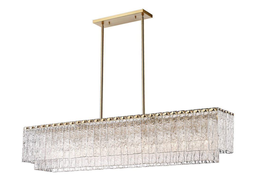 Z-Lite Canada - 1943-53L-MGLD - Seven Light Linear Chandelier - Glacier - Modern Gold