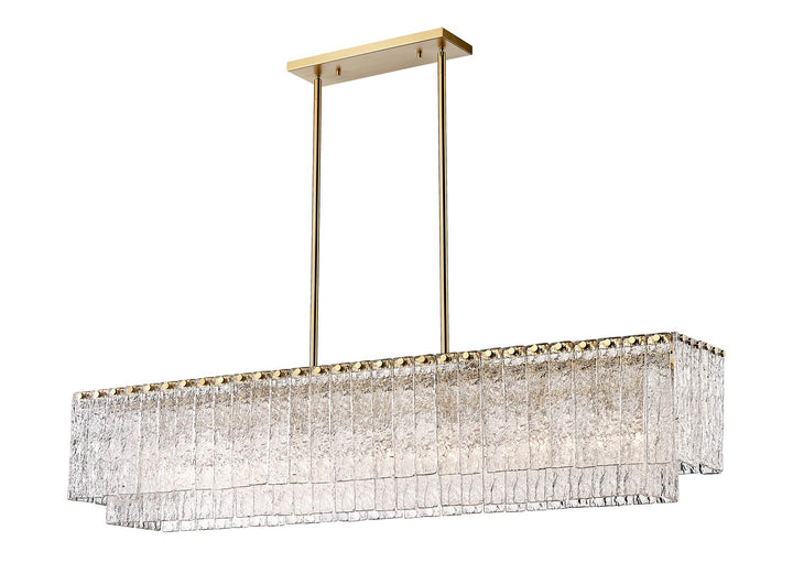 Z-Lite Canada - 1943-53L-MGLD - Seven Light Linear Chandelier - Glacier - Modern Gold