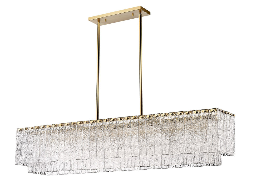 Z-Lite Canada - 1943-53L-MGLD - Seven Light Linear Chandelier - Glacier - Modern Gold