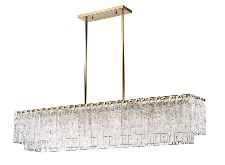Z-Lite Canada - 1943-53L-MGLD - Seven Light Linear Chandelier - Glacier - Modern Gold