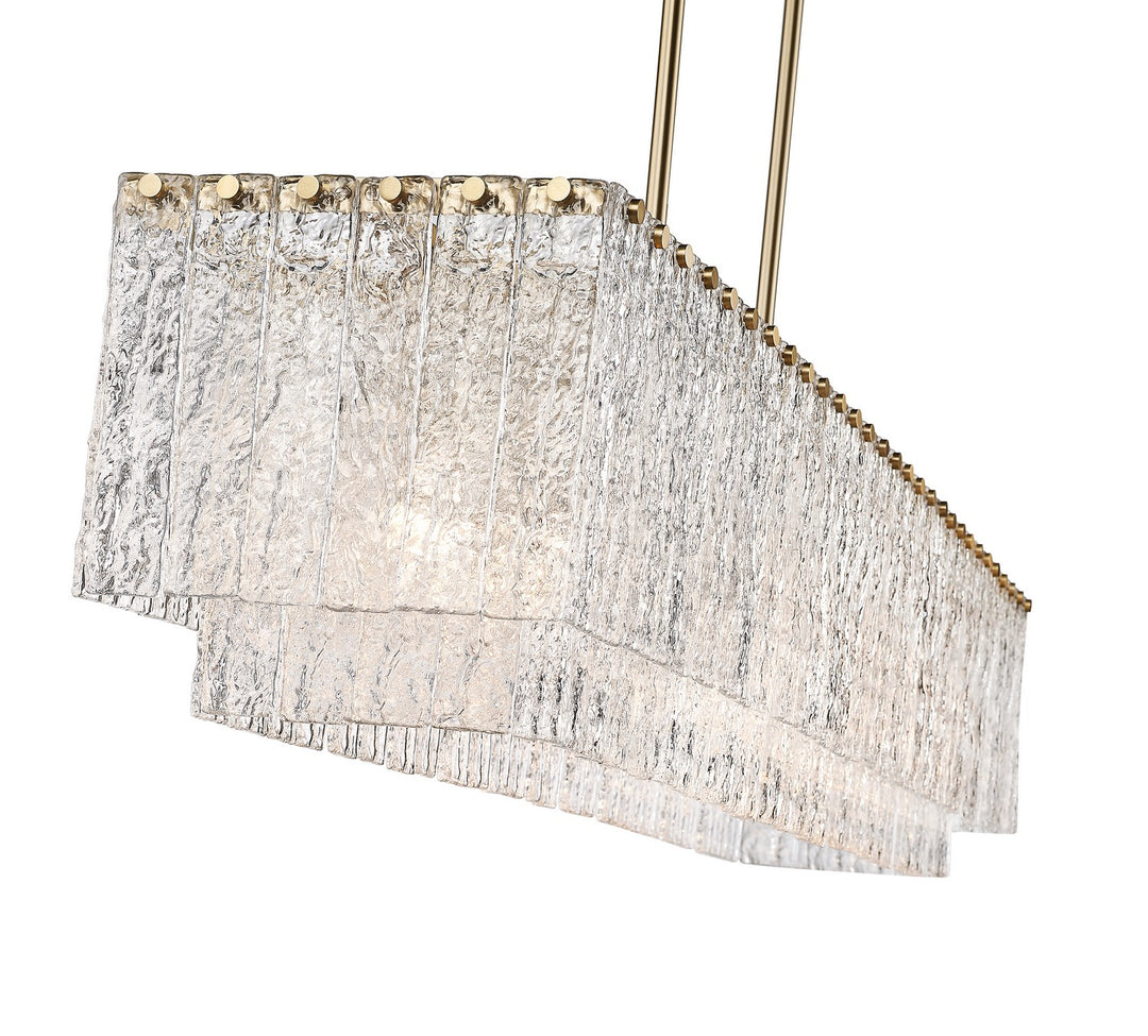 Z-Lite Canada - 1943-53L-MGLD - Seven Light Linear Chandelier - Glacier - Modern Gold