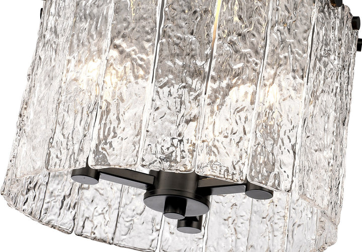 Z-Lite Canada - 1943F12-MB - Three Light Flush Mount - Glacier - Matte Black