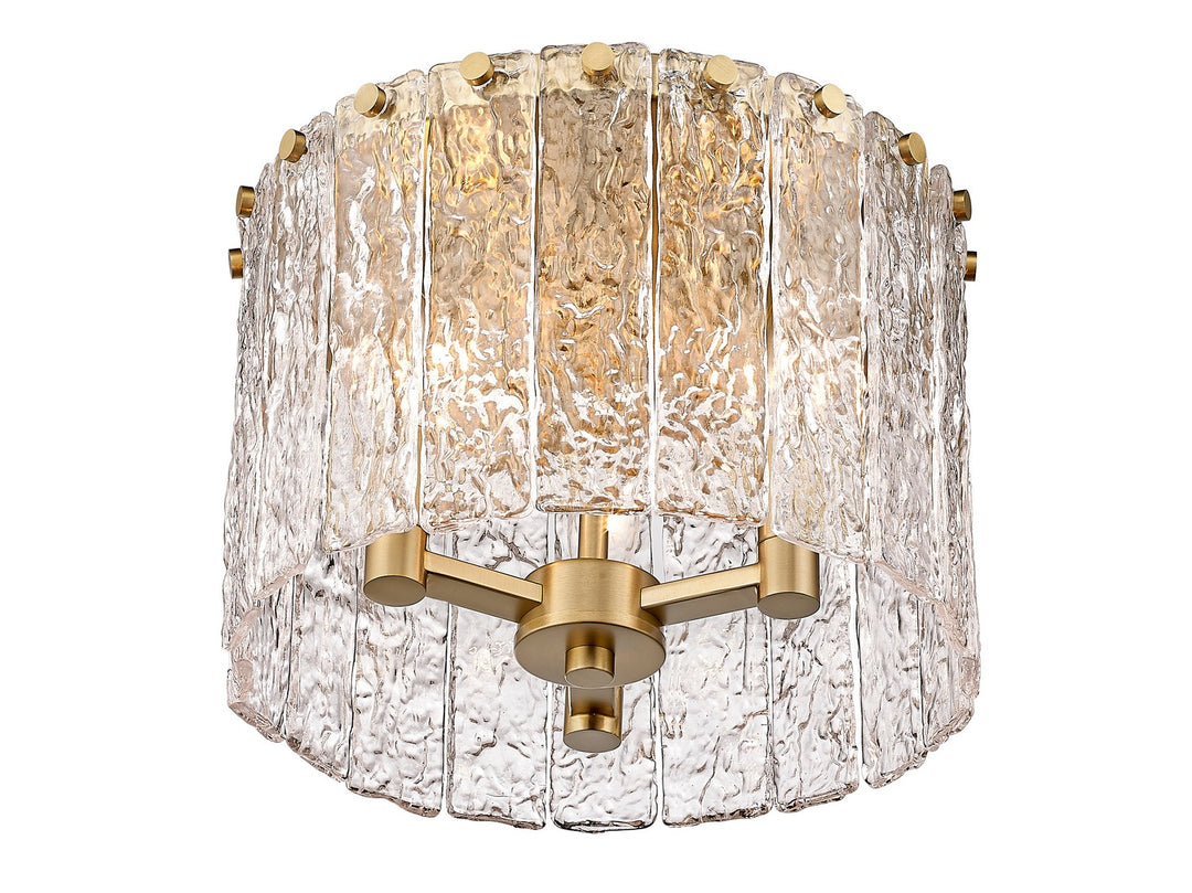 Z-Lite Canada - 1943F12-MGLD - Three Light Flush Mount - Glacier - Modern Gold