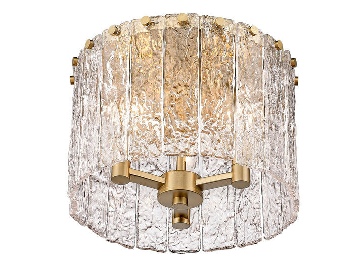 Z-Lite Canada - 1943F12-MGLD - Three Light Flush Mount - Glacier - Modern Gold