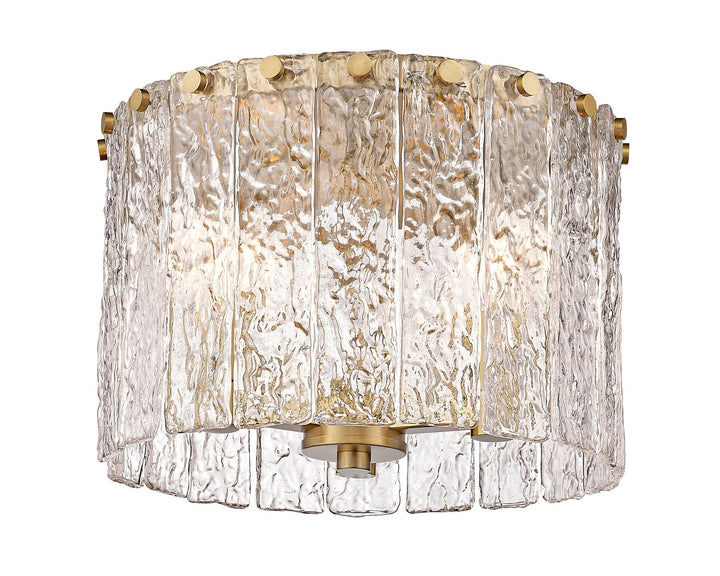 Z-Lite Canada - 1943F12-MGLD - Three Light Flush Mount - Glacier - Modern Gold
