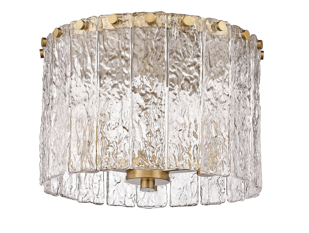 Z-Lite Canada - 1943F12-MGLD - Three Light Flush Mount - Glacier - Modern Gold