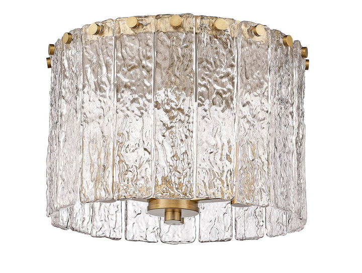 Z-Lite Canada - 1943F12-MGLD - Three Light Flush Mount - Glacier - Modern Gold