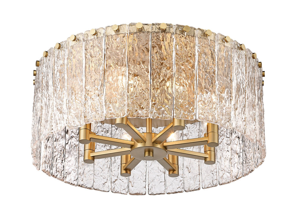 Z-Lite Canada - 1943F20-MGLD - Eight Light Flush Mount - Glacier - Modern Gold