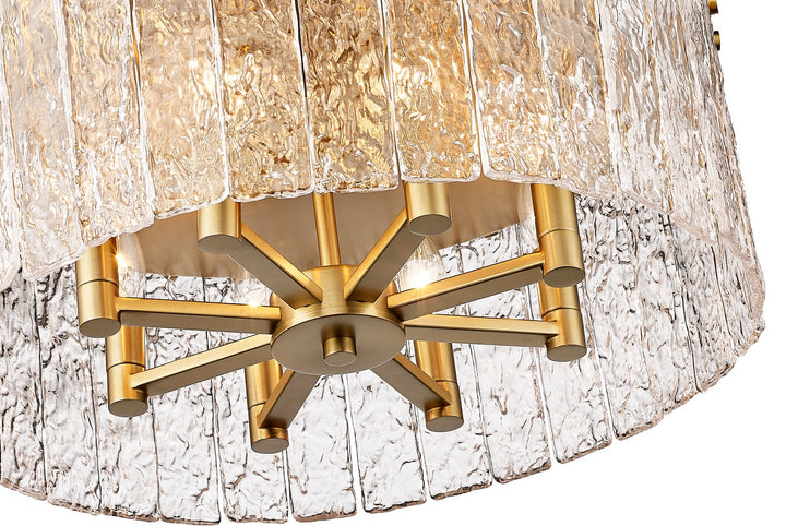 Z-Lite Canada - 1943F20-MGLD - Eight Light Flush Mount - Glacier - Modern Gold