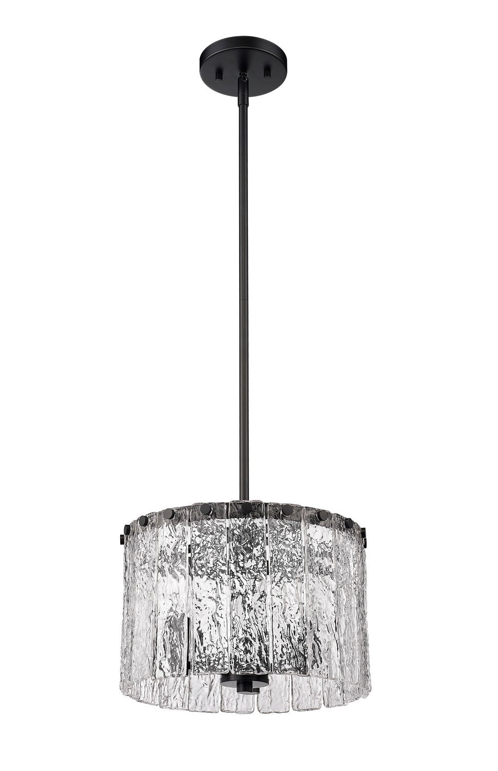 Z-Lite Canada - 1943P12-MB - Three Light Pendant - Glacier - Matte Black