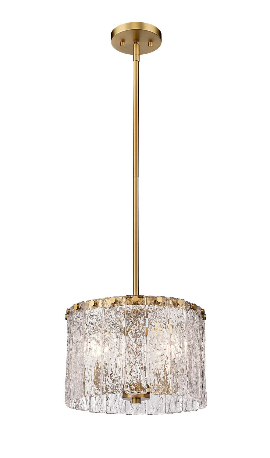 Z-Lite Canada - 1943P12-MGLD - Three Light Pendant - Glacier - Modern Gold