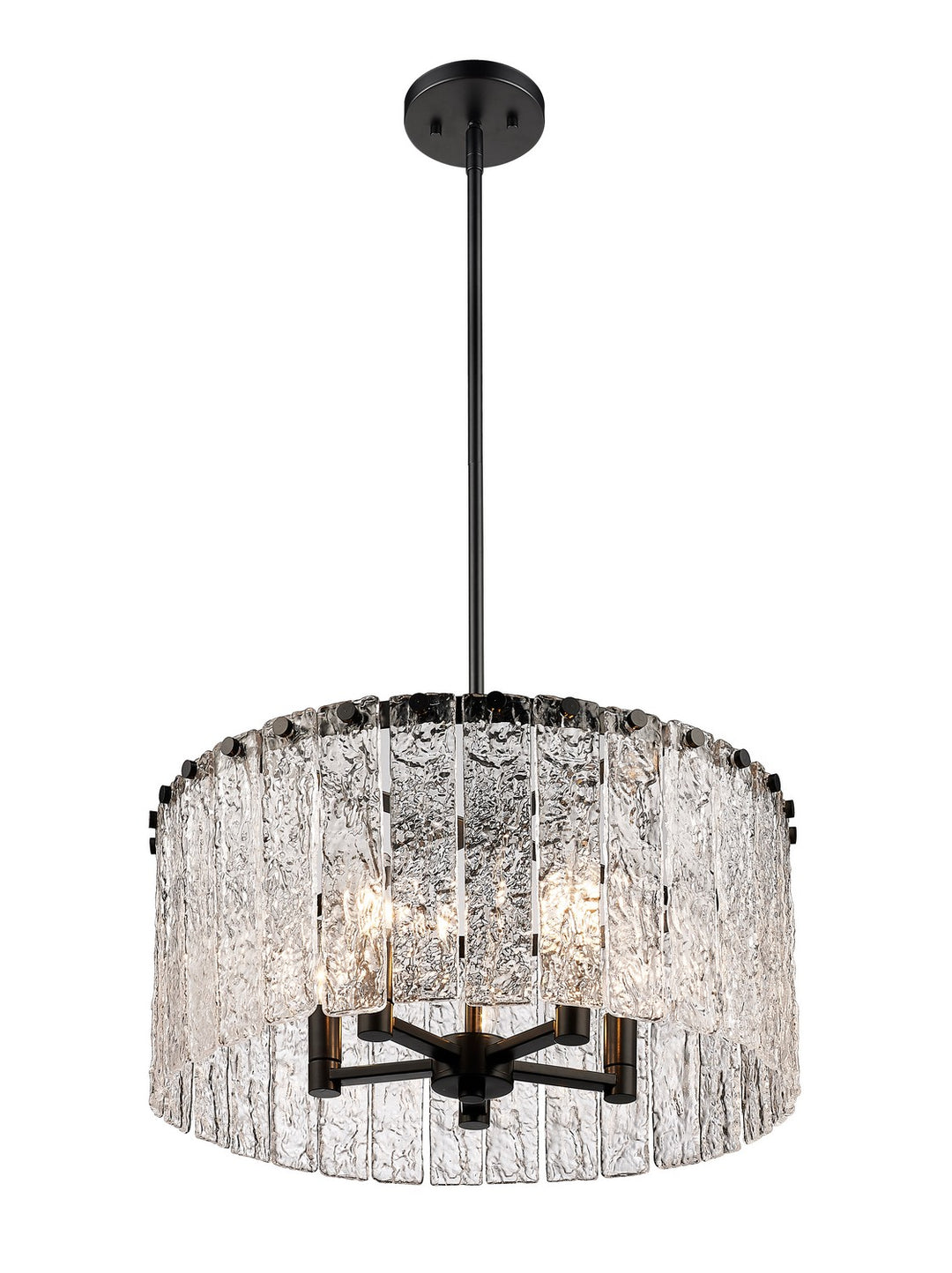 Z-Lite Canada - 1943P18-MB - Five Light Pendant - Glacier - Matte Black