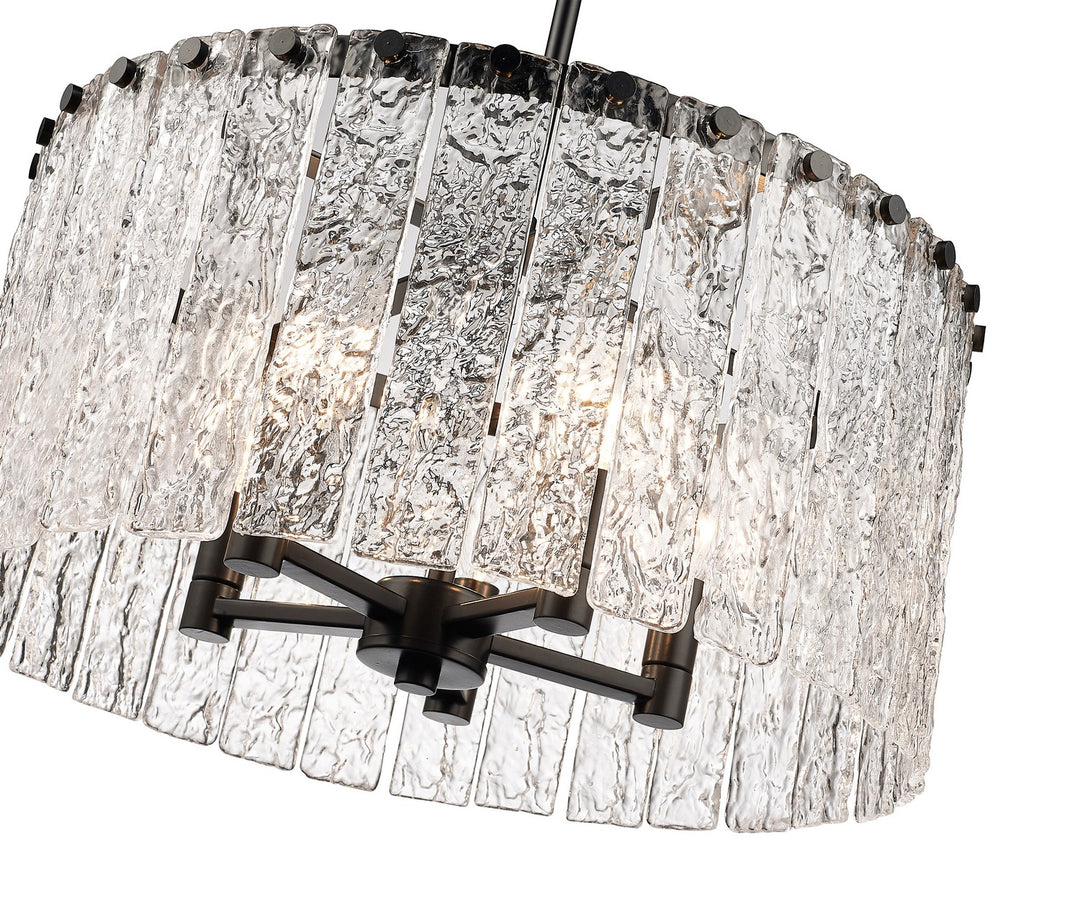 Z-Lite Canada - 1943P18-MB - Five Light Pendant - Glacier - Matte Black