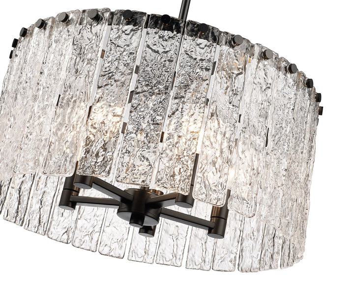 Z-Lite Canada - 1943P18-MB - Five Light Pendant - Glacier - Matte Black