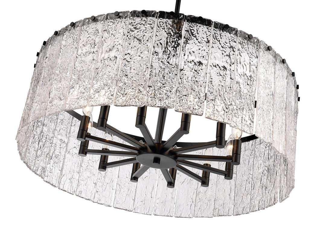 Z-Lite Canada - 1943P32-MB - 12 Light Chandelier - Glacier - Matte Black