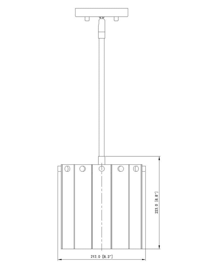 Z-Lite Canada - 1943P8-MB - One Light Pendant - Glacier - Matte Black