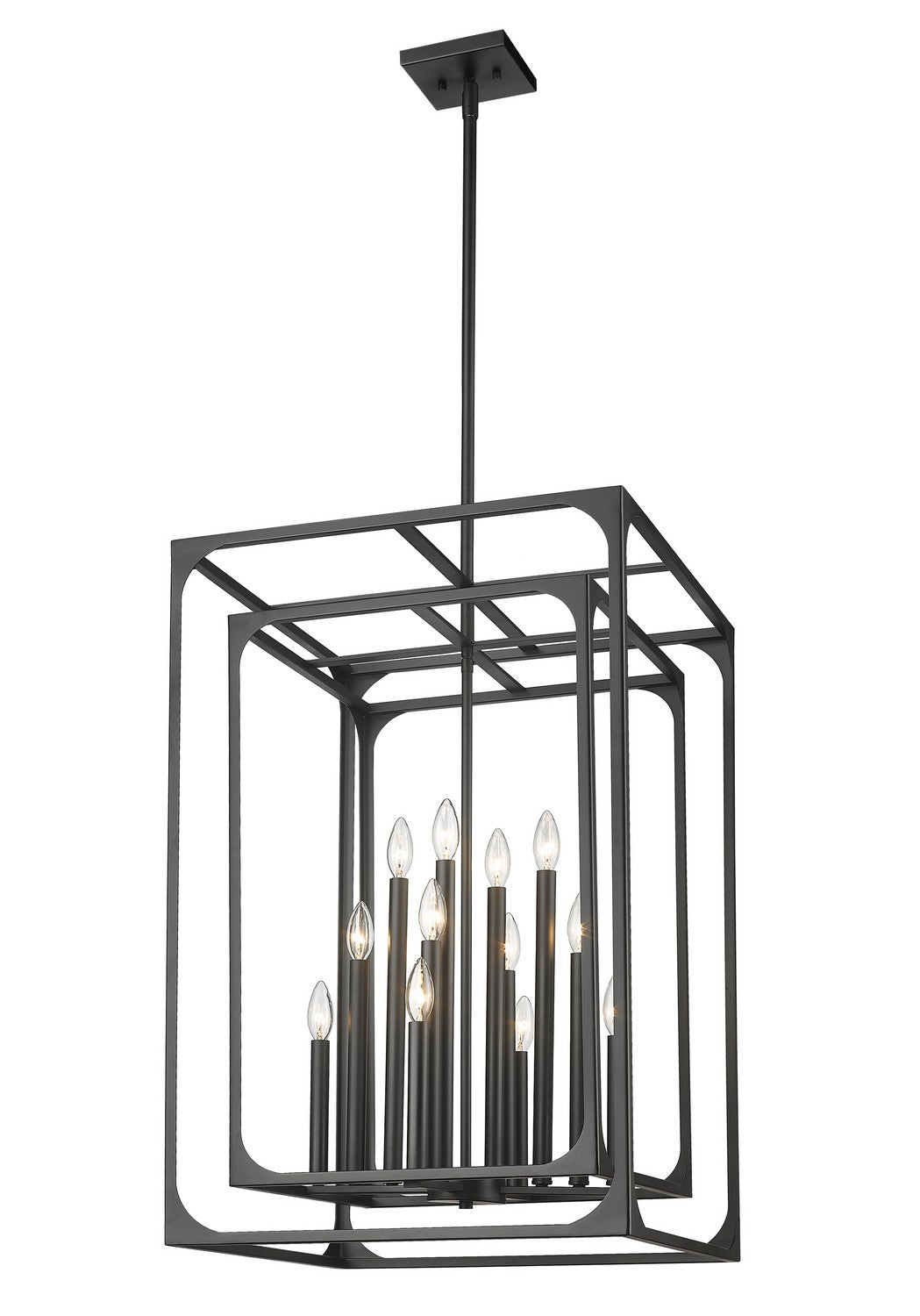 Z-Lite Canada - 3038-12MB - 12 Light Chandelier - Easton - Matte Black