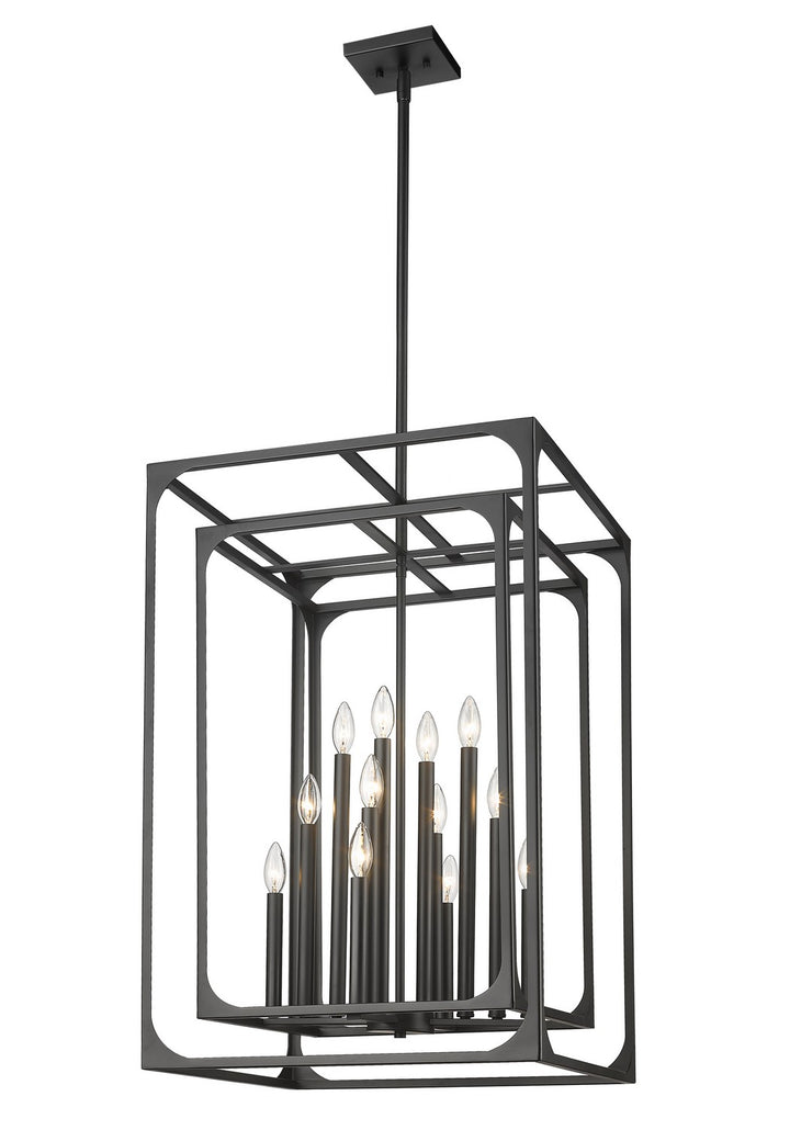 Z-Lite Canada - 3038-12MB - 12 Light Chandelier - Easton - Matte Black