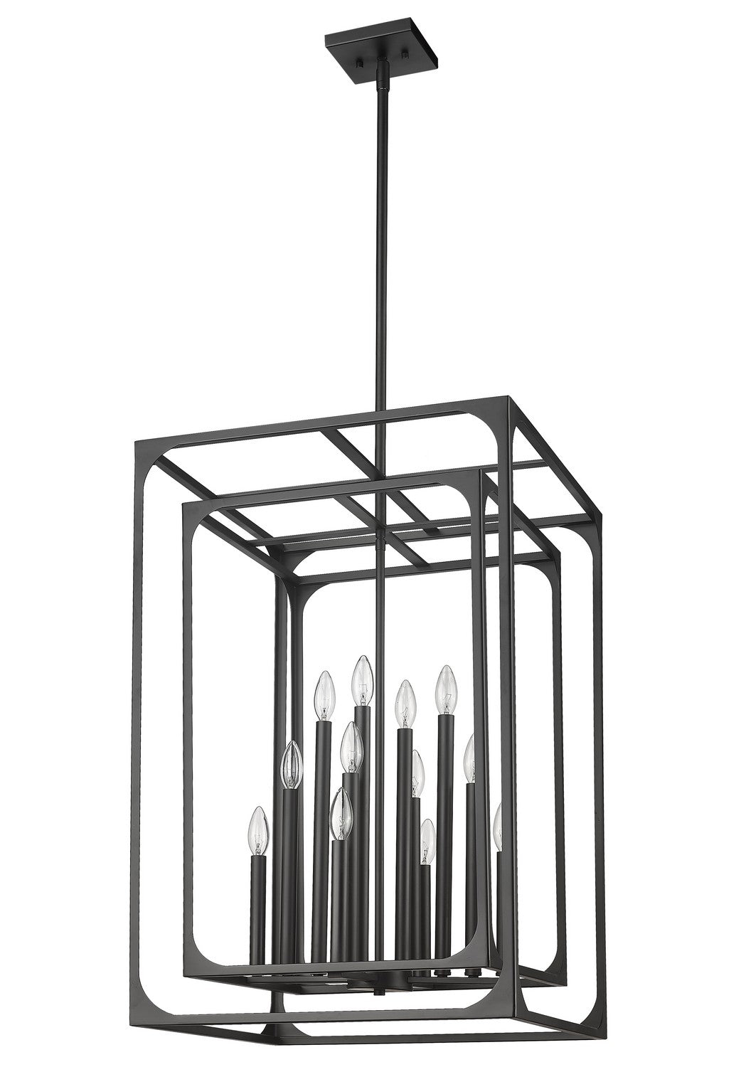 Z-Lite Canada - 3038-12MB - 12 Light Chandelier - Easton - Matte Black