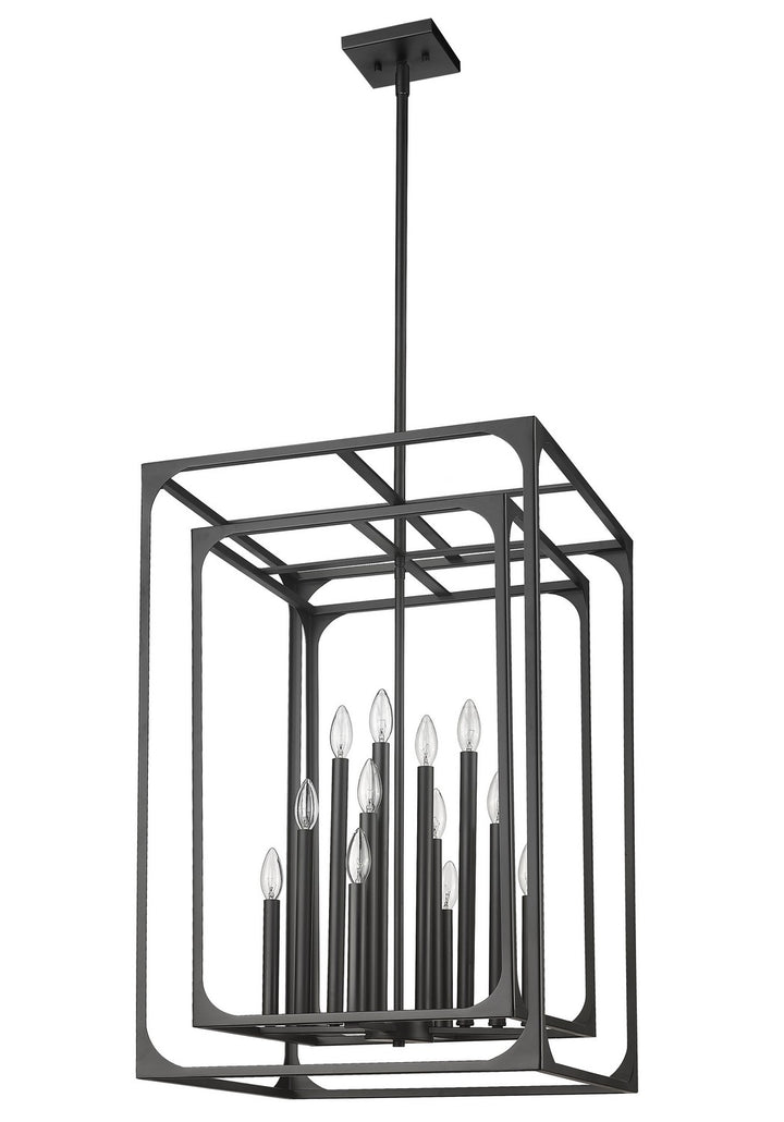 Z-Lite Canada - 3038-12MB - 12 Light Chandelier - Easton - Matte Black