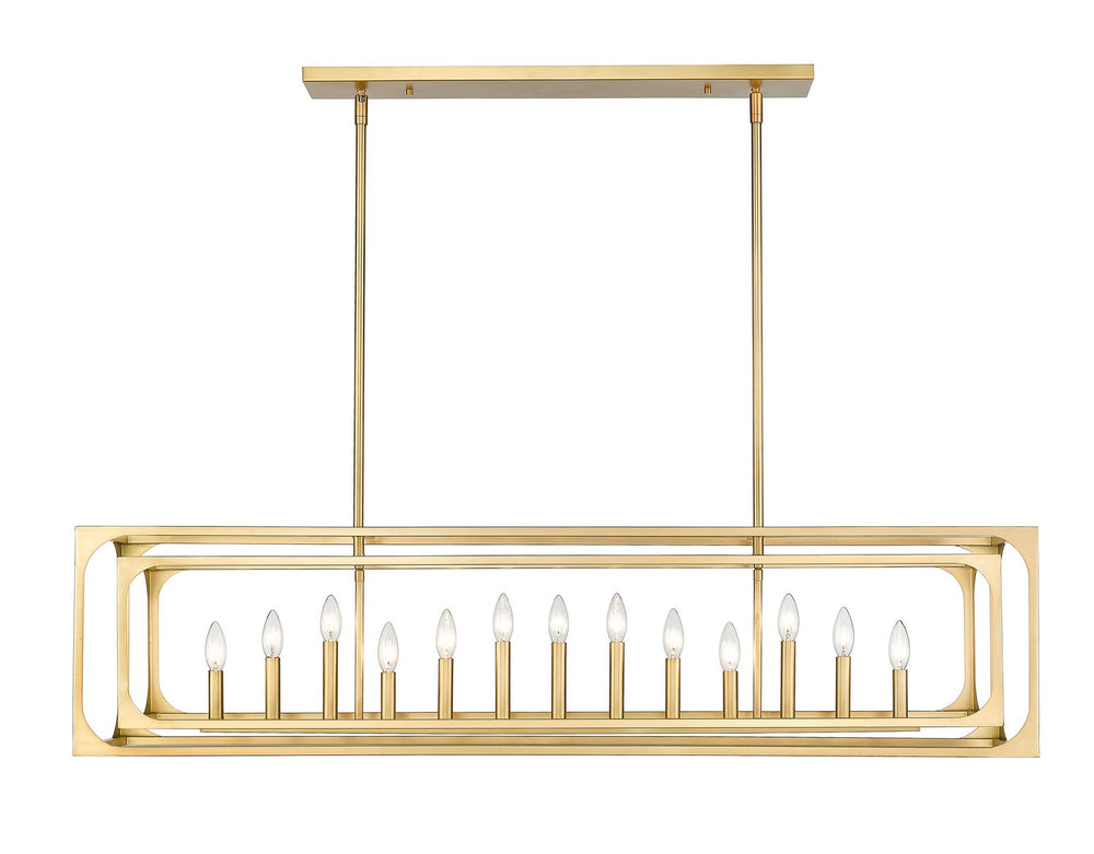 Z-Lite Canada - 3038-13L-RB - 13 Light Linear Chandelier - Easton - Rubbed Brass