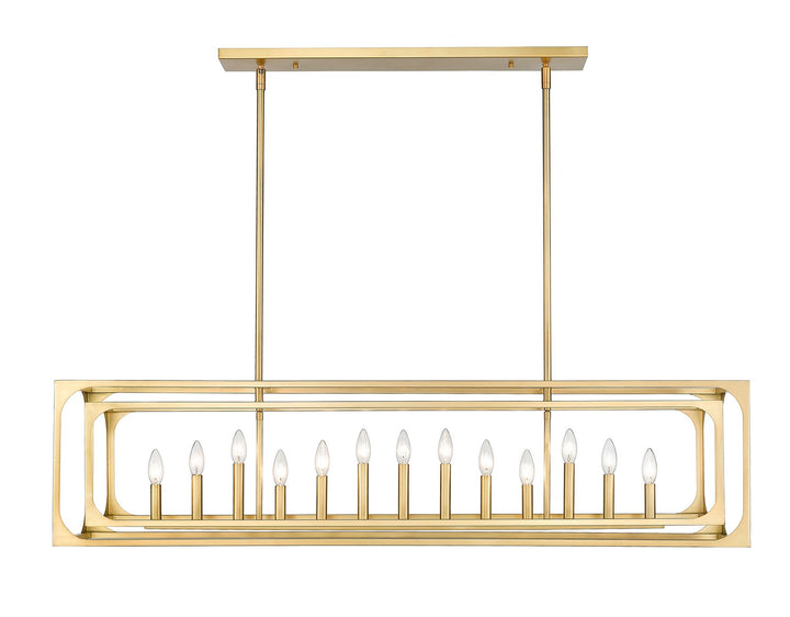 Z-Lite Canada - 3038-13L-RB - 13 Light Linear Chandelier - Easton - Rubbed Brass