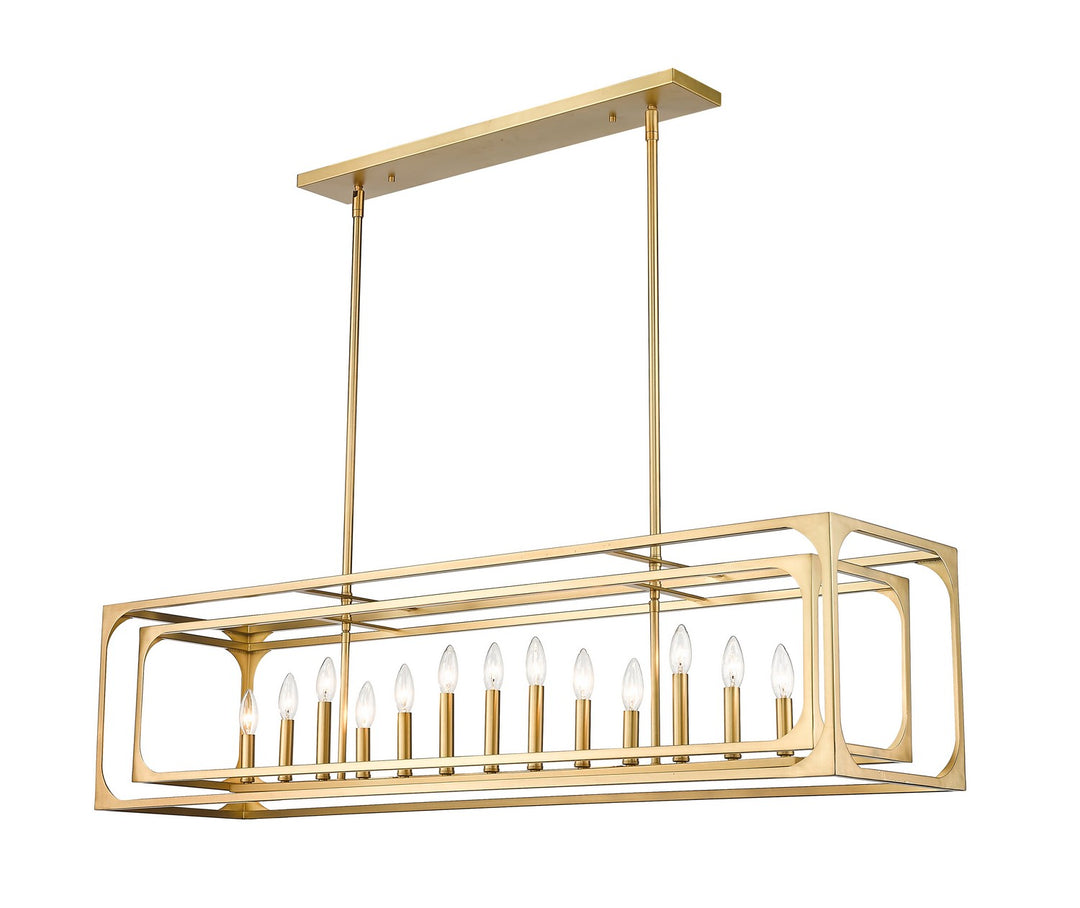 Z-Lite Canada - 3038-13L-RB - 13 Light Linear Chandelier - Easton - Rubbed Brass