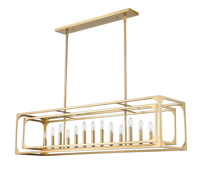 Z-Lite Canada - 3038-13L-RB - 13 Light Linear Chandelier - Easton - Rubbed Brass