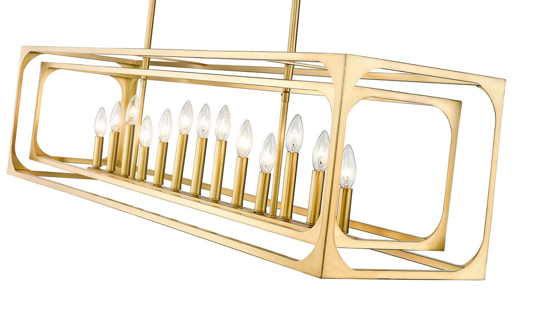 Z-Lite Canada - 3038-13L-RB - 13 Light Linear Chandelier - Easton - Rubbed Brass