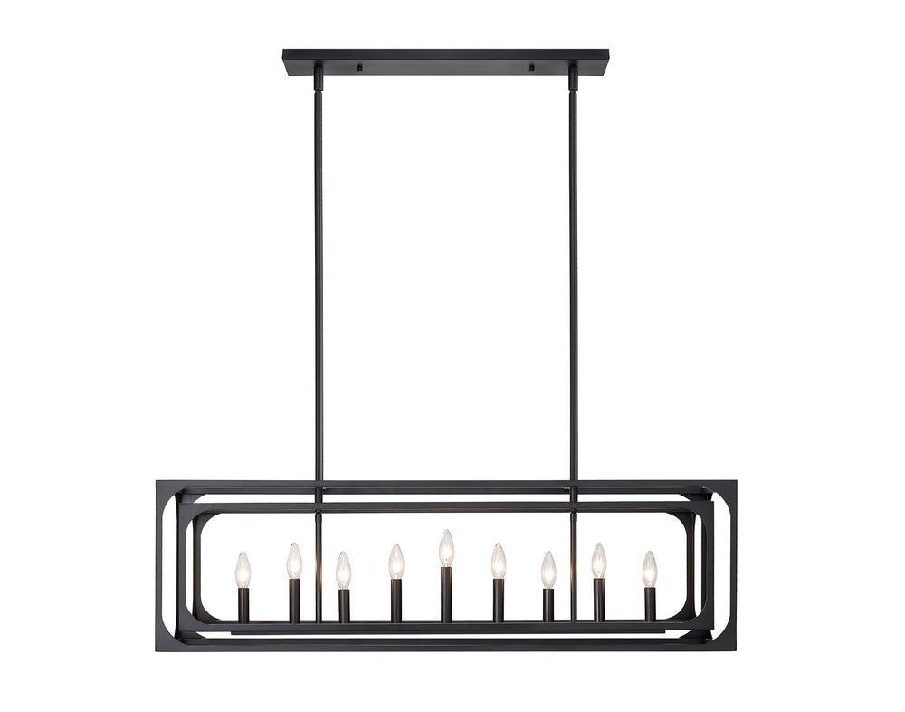 Z-Lite Canada - 3038-9L-MB - Nine Light Linear Chandelier - Easton - Matte Black