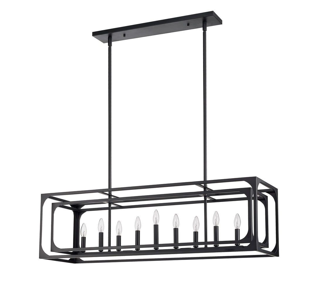Z-Lite Canada - 3038-9L-MB - Nine Light Linear Chandelier - Easton - Matte Black