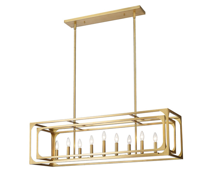 Z-Lite Canada - 3038-9L-RB - Nine Light Linear Chandelier - Easton - Rubbed Brass