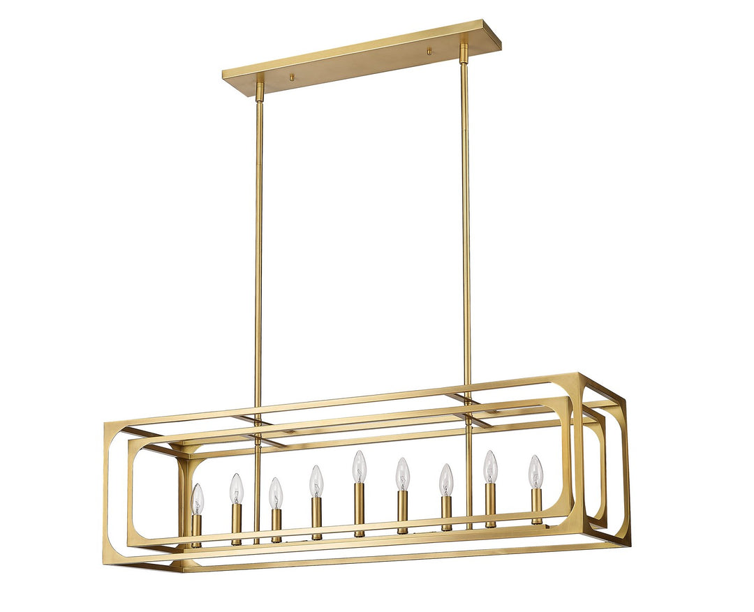 Z-Lite Canada - 3038-9L-RB - Nine Light Linear Chandelier - Easton - Rubbed Brass