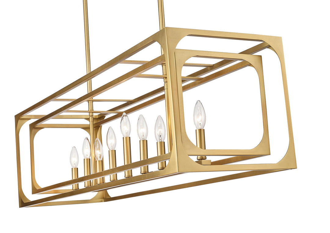 Z-Lite Canada - 3038-9L-RB - Nine Light Linear Chandelier - Easton - Rubbed Brass