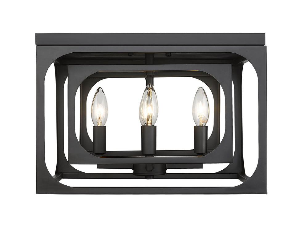 Z-Lite Canada - 3038F-MB - Four Light Flush Mount - Easton - Matte Black