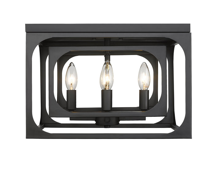 Z-Lite Canada - 3038F-MB - Four Light Flush Mount - Easton - Matte Black