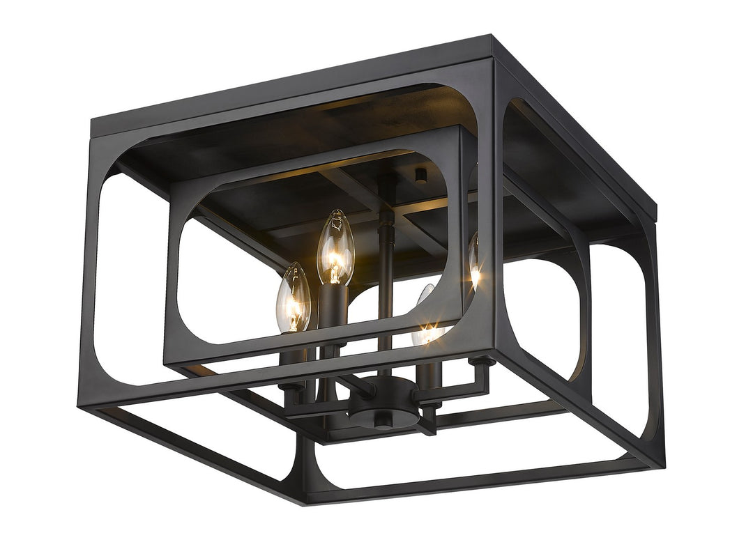 Z-Lite Canada - 3038F-MB - Four Light Flush Mount - Easton - Matte Black