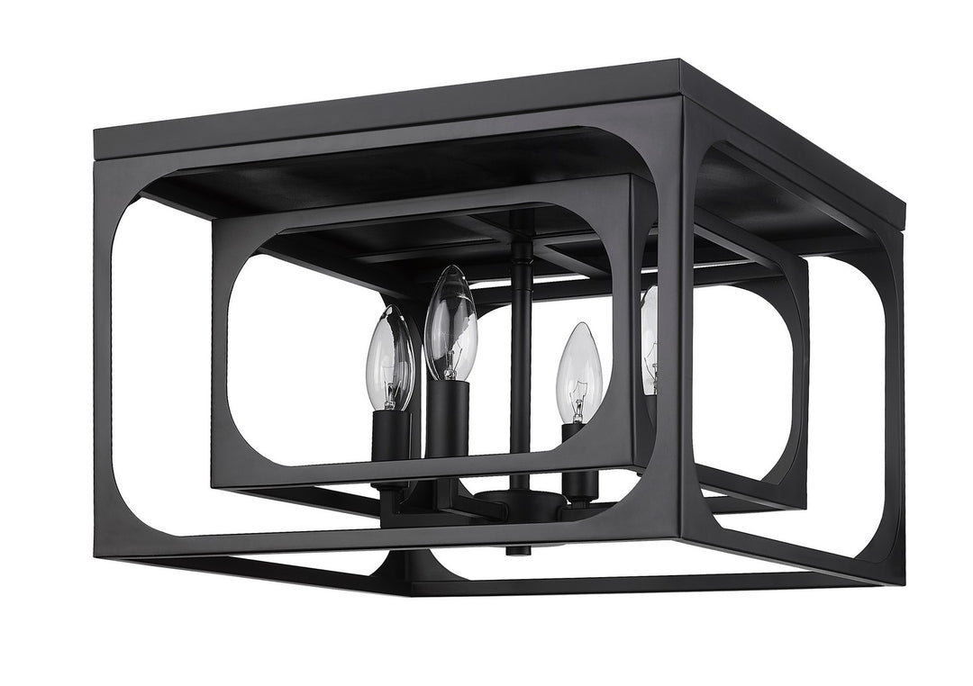 Z-Lite Canada - 3038F-MB - Four Light Flush Mount - Easton - Matte Black