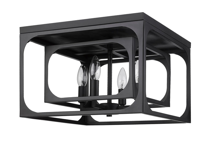 Z-Lite Canada - 3038F-MB - Four Light Flush Mount - Easton - Matte Black