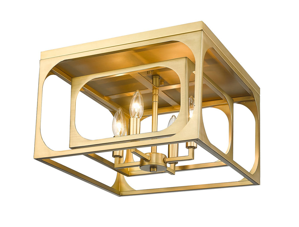 Z-Lite Canada - 3038F-RB - Four Light Flush Mount - Easton - Rubbed Brass