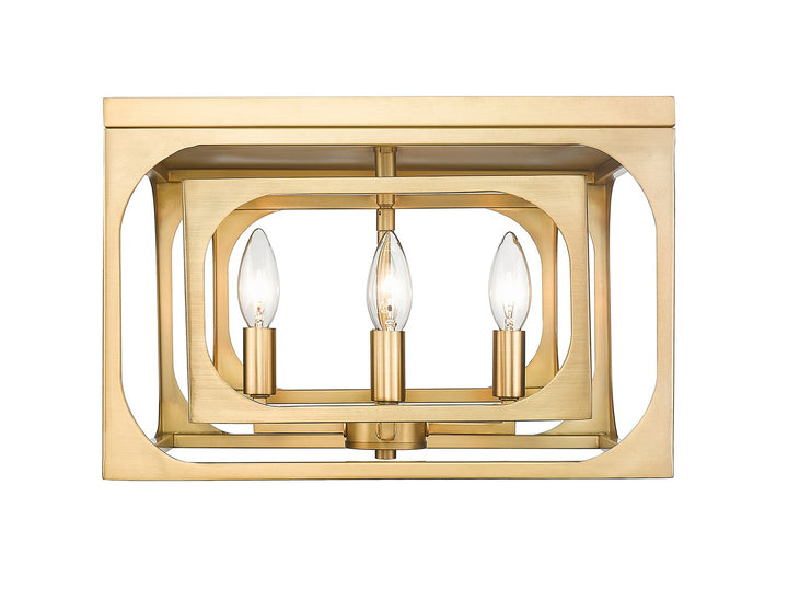 Z-Lite Canada - 3038F-RB - Four Light Flush Mount - Easton - Rubbed Brass