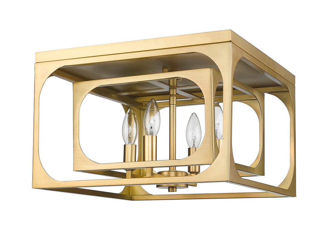 Z-Lite Canada - 3038F-RB - Four Light Flush Mount - Easton - Rubbed Brass