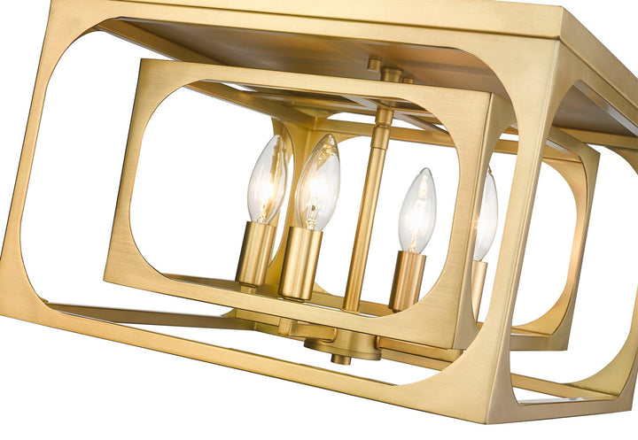 Z-Lite Canada - 3038F-RB - Four Light Flush Mount - Easton - Rubbed Brass